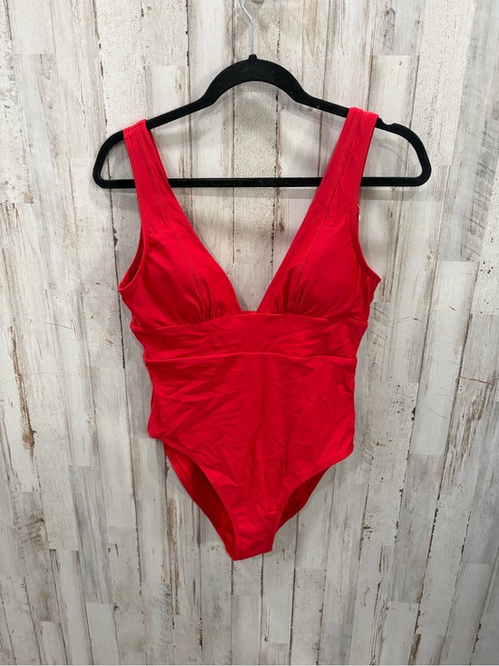 Quince Other - New Quince Italian Plunge One Piece Cherry Red Medium Vacay Cruise Resortwear